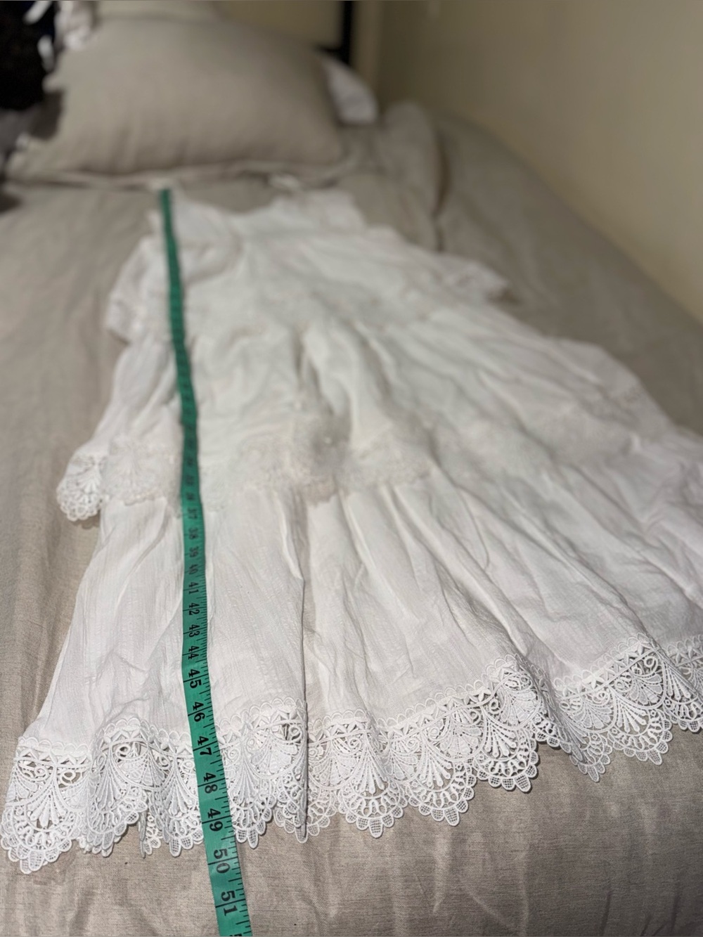 Free The Roses White Lace Tiered Maxi Dress Size S Nwot - Picture 3 of 14